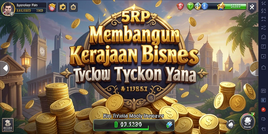 Screenshot gameplay menunjukkan membangun kerajaan bisnis di 55RP.