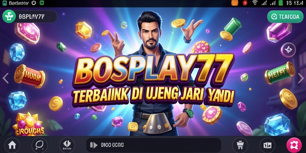 Screenshot gameplay BOSPLAY77 menampilkan mesin slot yang penuh warna dan menarik.