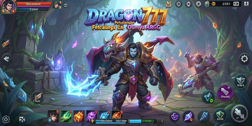 Screenshot gameplay DRAGON777 menampilkan pertarungan epik dalam dunia ARPG.