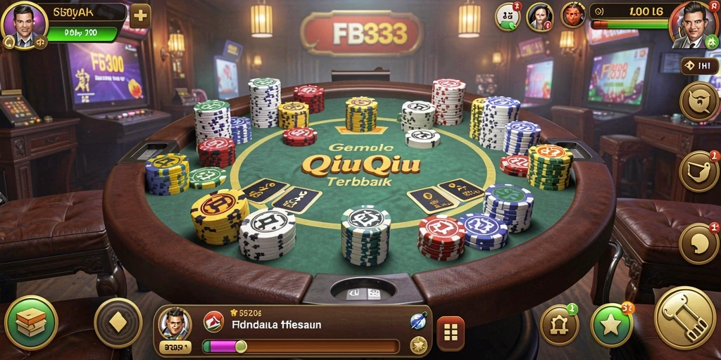 Screenshot gameplay FB333 yang menampilkan keseruan bermain QiuQiu.