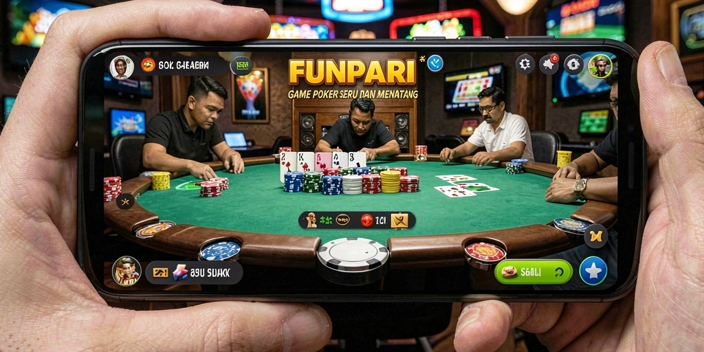 Tampilan gameplay Poker yang menarik di FUNPARI.