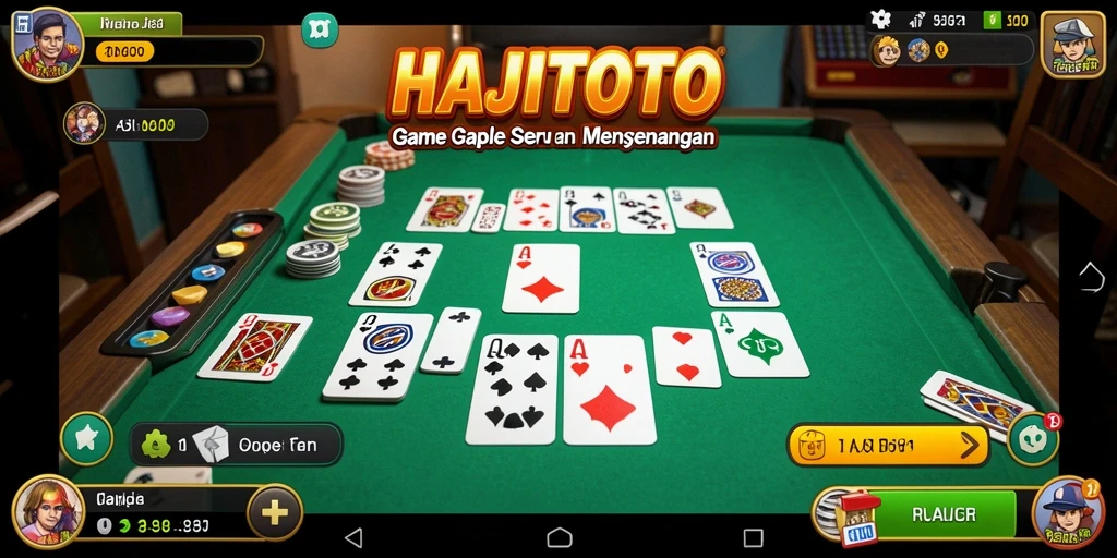 Tampilan gameplay HAJITOTO yang menarik dalam permainan Gaple.