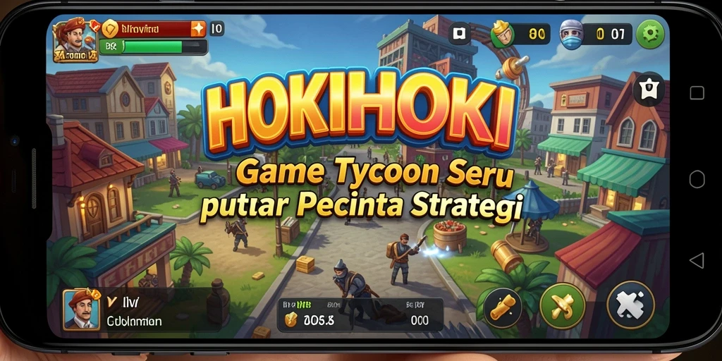 Gameplay HOKIHOKI menampilkan manajemen bisnis yang mendebarkan.