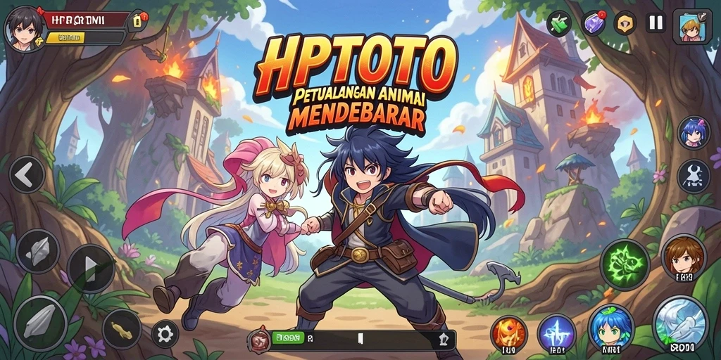 Tangkapan layar HPTOTO menampilkan aksi seru dan karakter Anime ikonik.