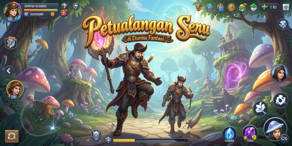 Screenshot gameplay IDR89 menampilkan aksi seru dalam petualangan fantasi.