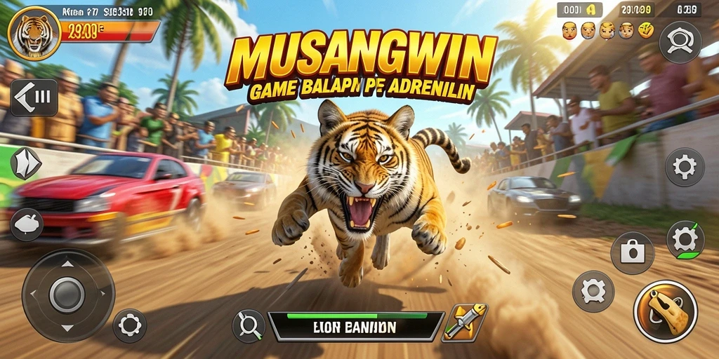 Tampilan gameplay balapan yang mendebarkan dan penuh aksi.