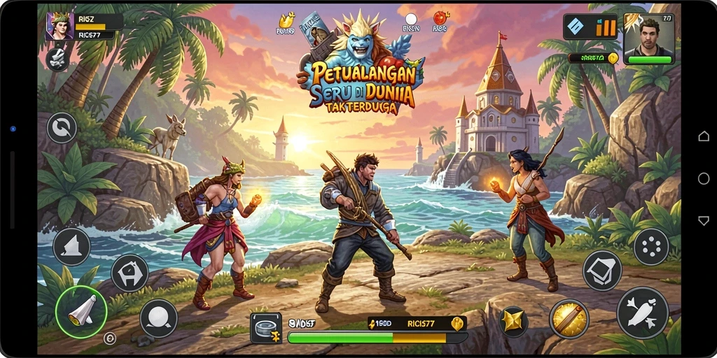 Screenshot RICIS77 menampilkan gameplay yang mendebarkan dan penuh aksi.