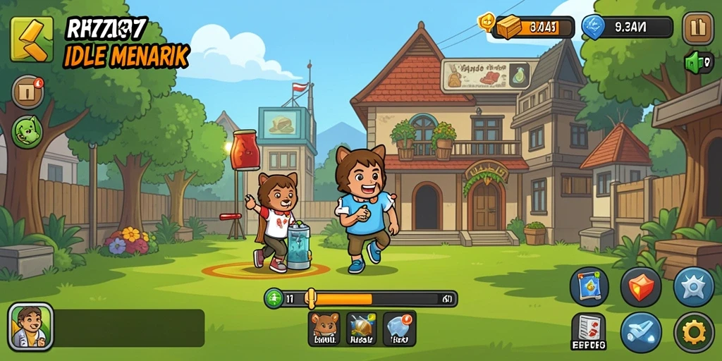 Tangkapan layar menampilkan gameplay Idle yang memukau dan interaktif.