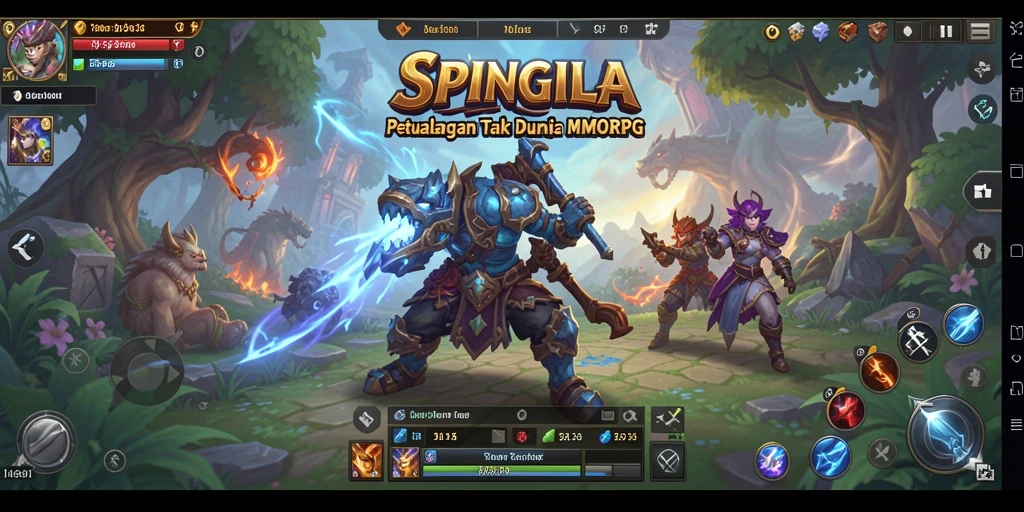 Tampilan gameplay SPINGILA yang mendebarkan dan penuh aksi.