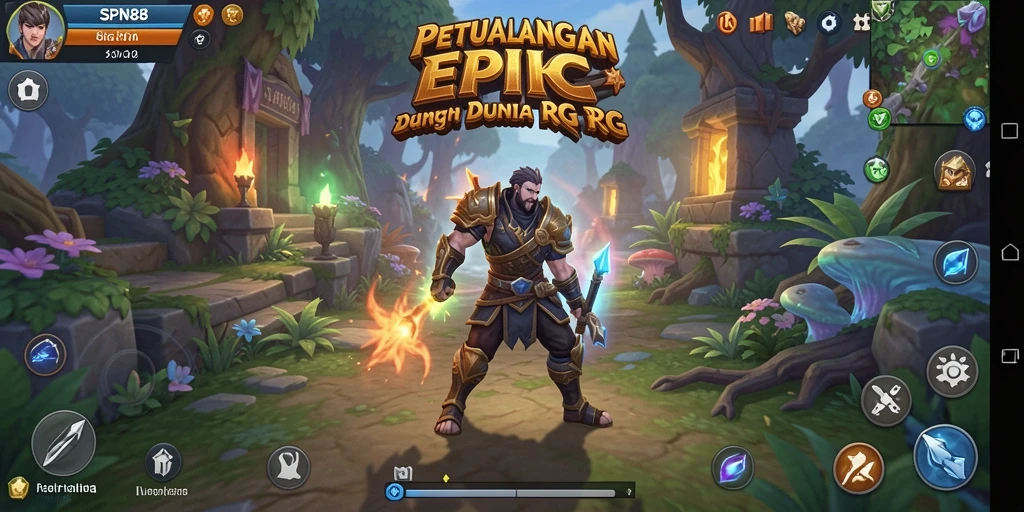 Menampilkan aksi seru dan karakter dinamis dalam gameplay RPG.
