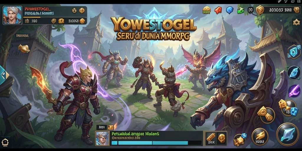 Screenshot YOWESTOGEL menampilkan karakter bertarung melawan monster di dunia yang luas.